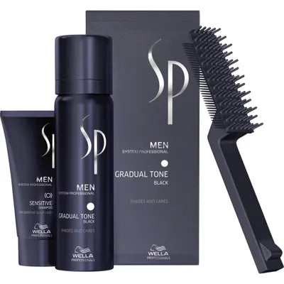 Wella SP Men Gradual Tone Schwarz 60ml + 30ml - Grauhaarkaschierung